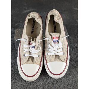 Converse Chuck Taylor All Star‎ Shoreline Slip On  W5 Cream Beige Eyelet Cutout